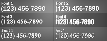 phone fonts