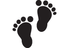 Foot Print Vinyl Sticker