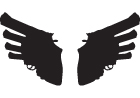Gun Wings Vinyl Sticker