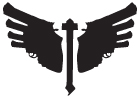 Cool Cross and Wings Sticker